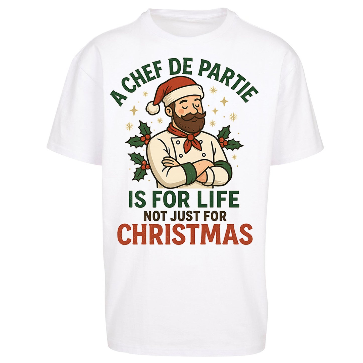 Chef De Partie Christmas Oversized T Shirt
