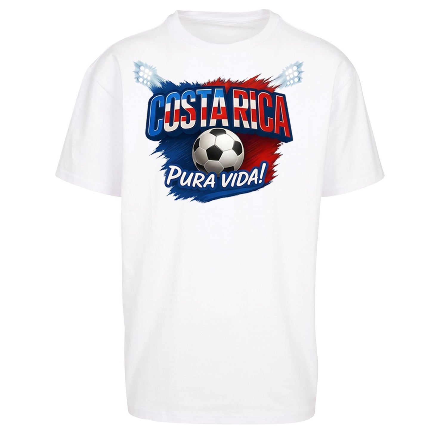 Costa Rica Retro World Cup Oversized T Shirt