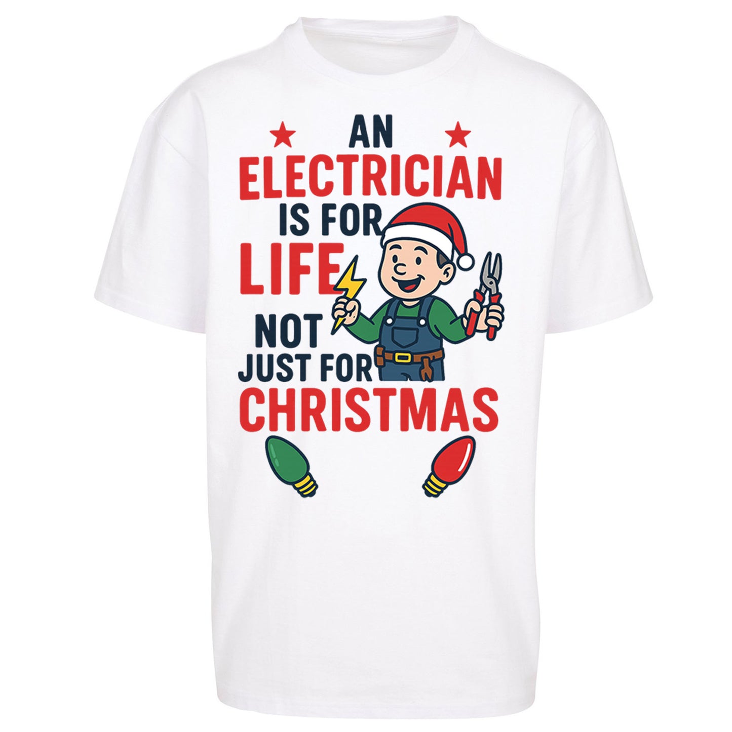 Electrician Christmas Oversized T Shirt