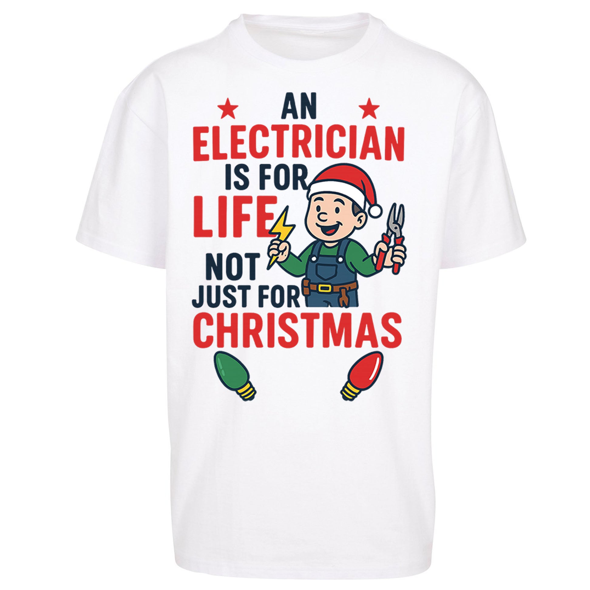 Electrician Christmas Oversized T Shirt