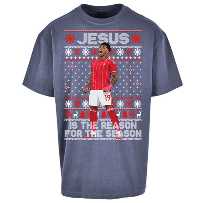 Nottm Forest FC Christmas Oversized T Shirt