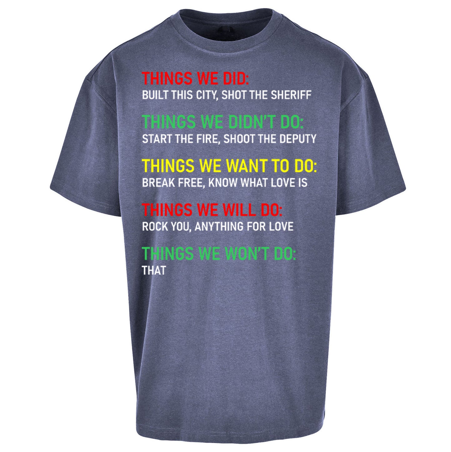 Bob Marley Music Oversized T Shirt