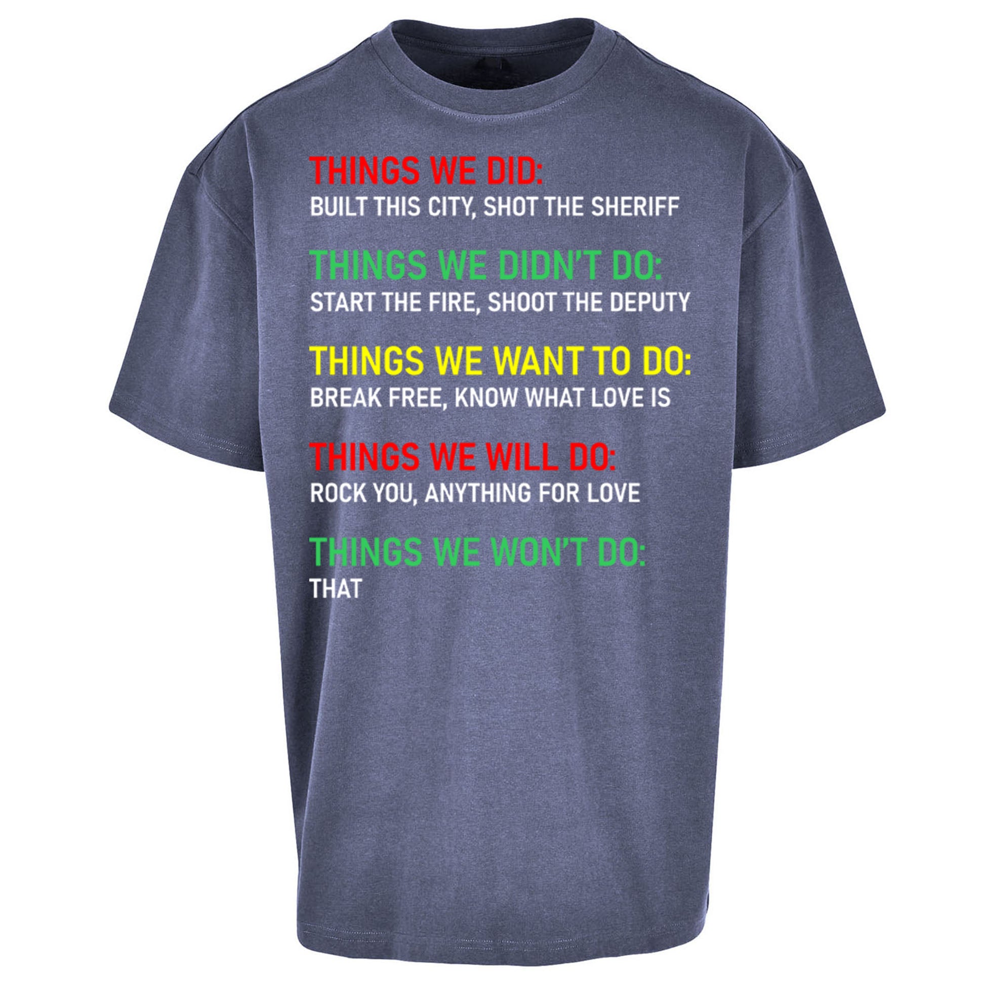 Bob Marley Music Oversized T Shirt