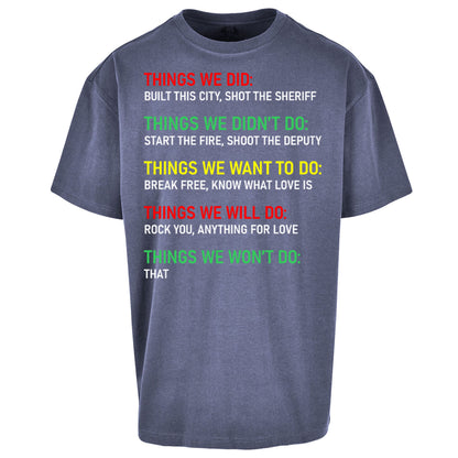 Bob Marley Music Oversized T Shirt