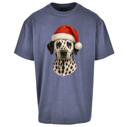 Dalmatian Dog Christmas Oversized T Shirt