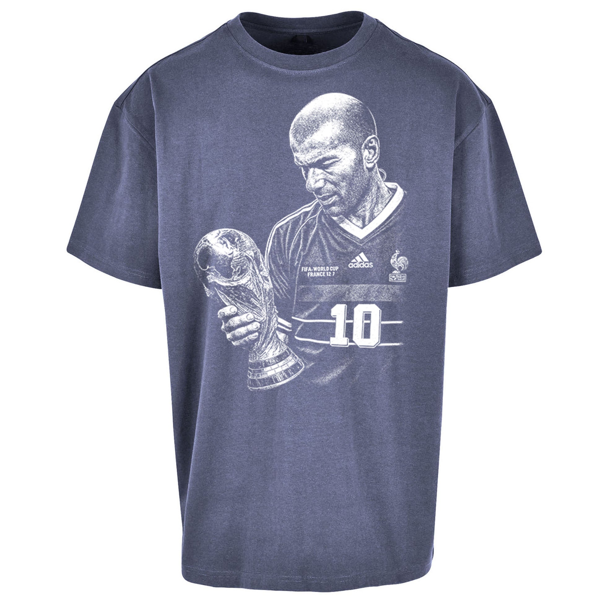 Zidane France Footballer Oversized T Shirt