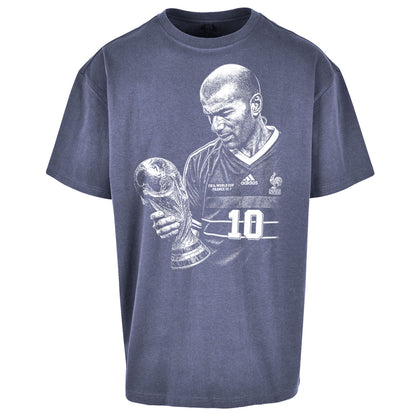 Zidane France Footballer Oversized T Shirt