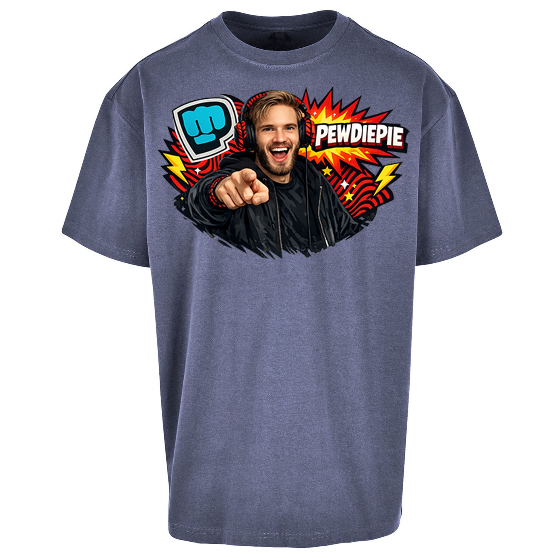 PewDiePie YouTuber Oversized T Shirt