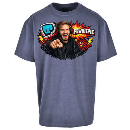 PewDiePie YouTuber Oversized T Shirt