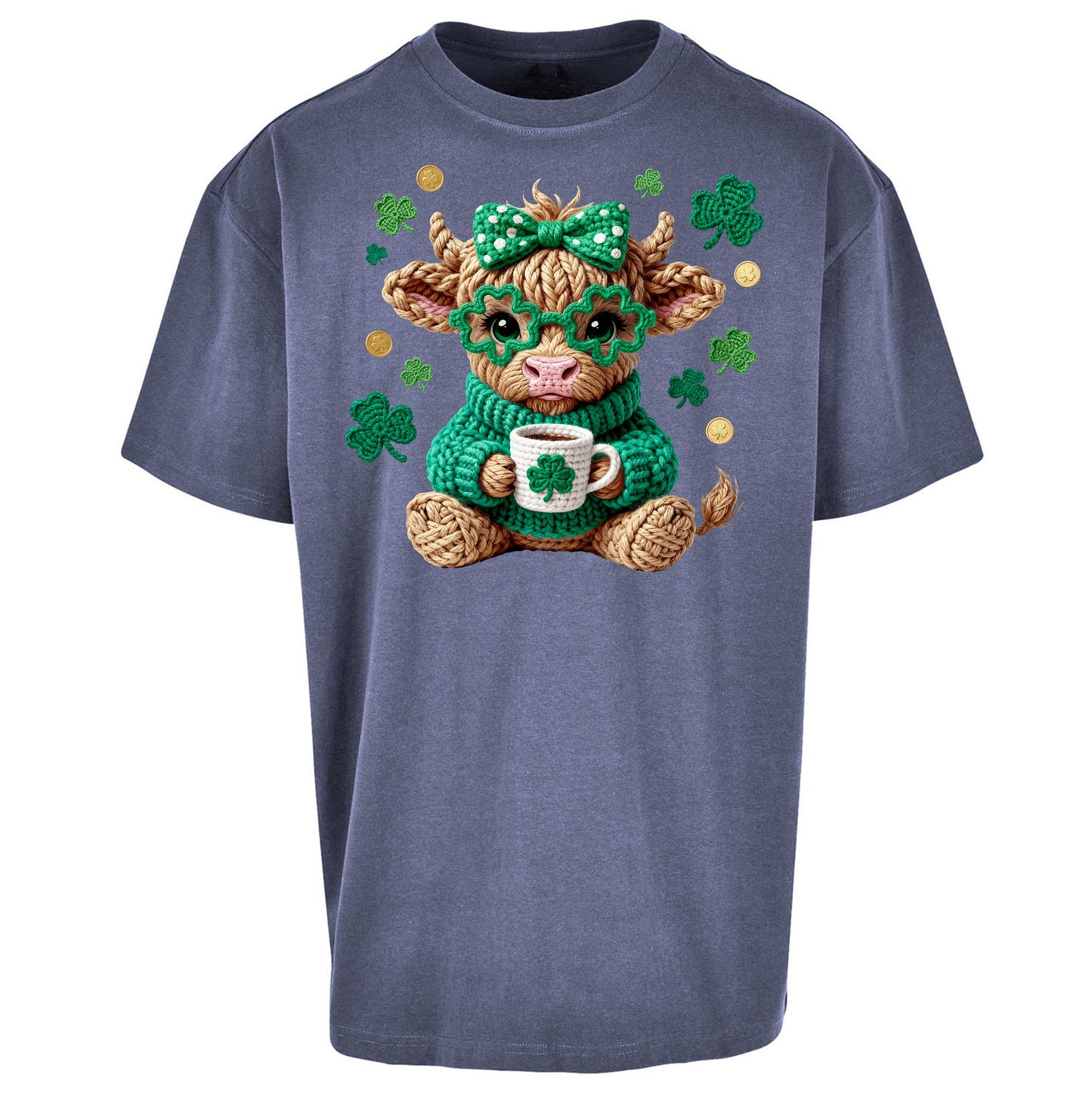 Cute Cow St Patrick Oversized T Shirt
