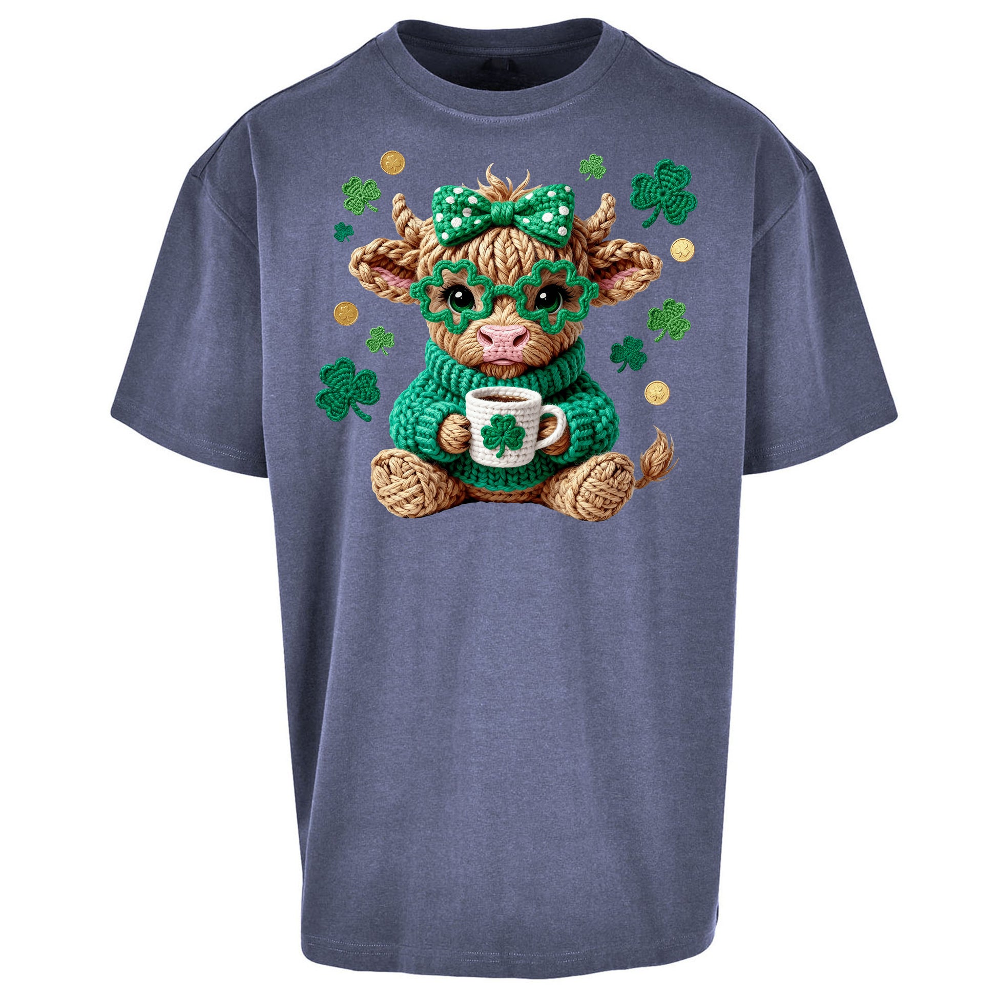 Cute Cow St Patrick Oversized T Shirt
