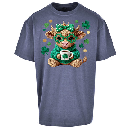 Cute Cow St Patrick Oversized T Shirt