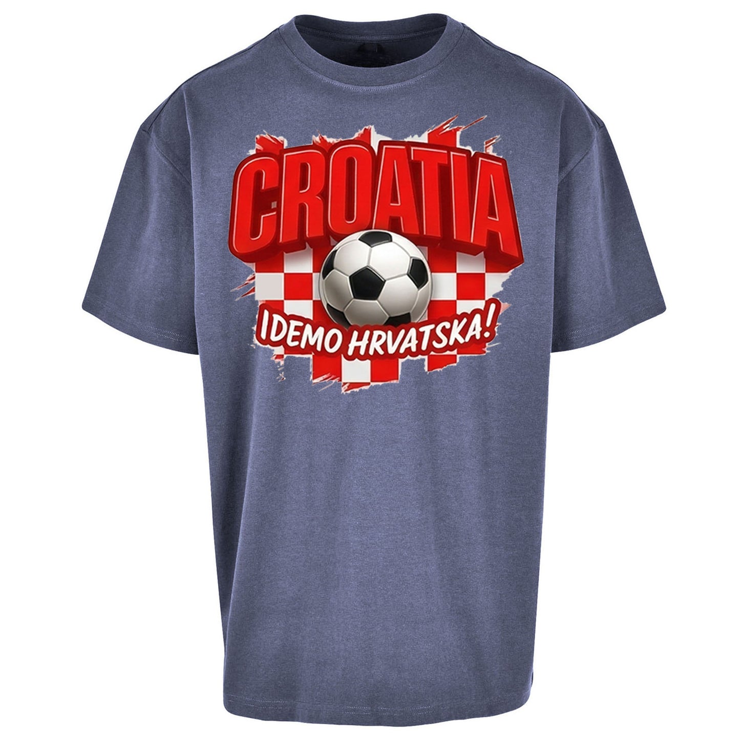 Croatia Retro World Cup Oversized T Shirt 