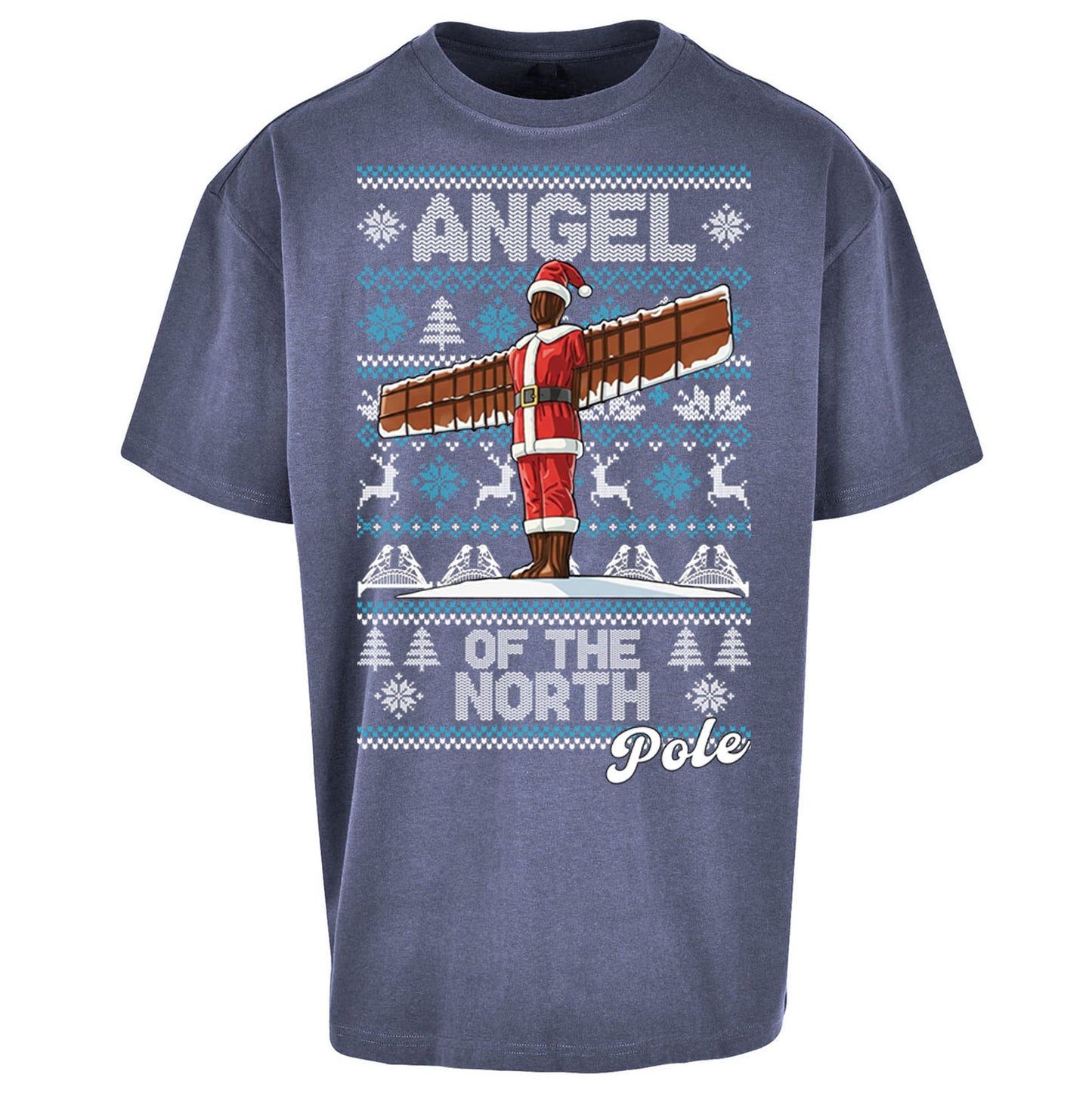 Angel Of The North Pole Christmas Oversized T Shirt