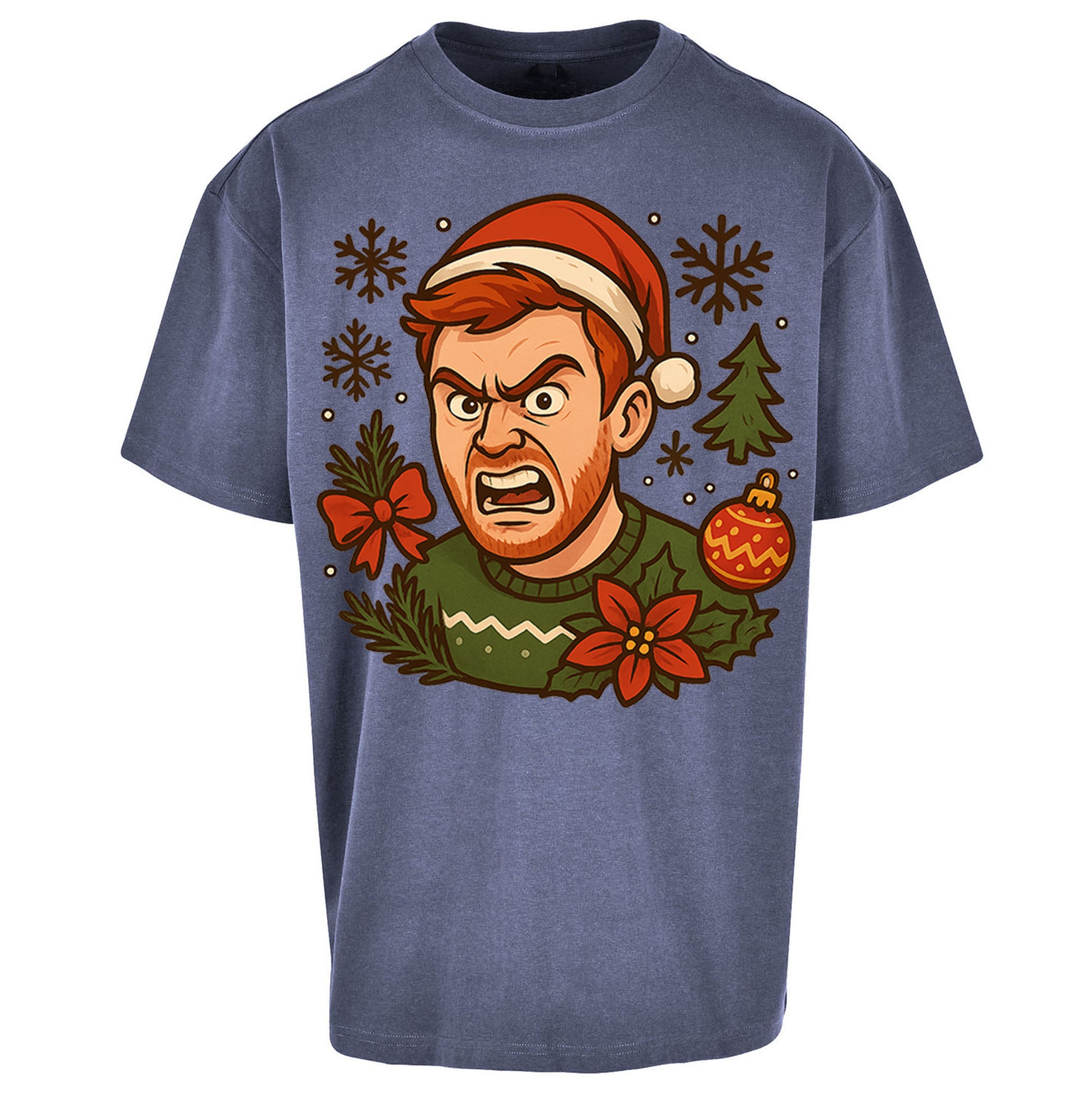 Angry Ginge Christmas Oversized T Shirt