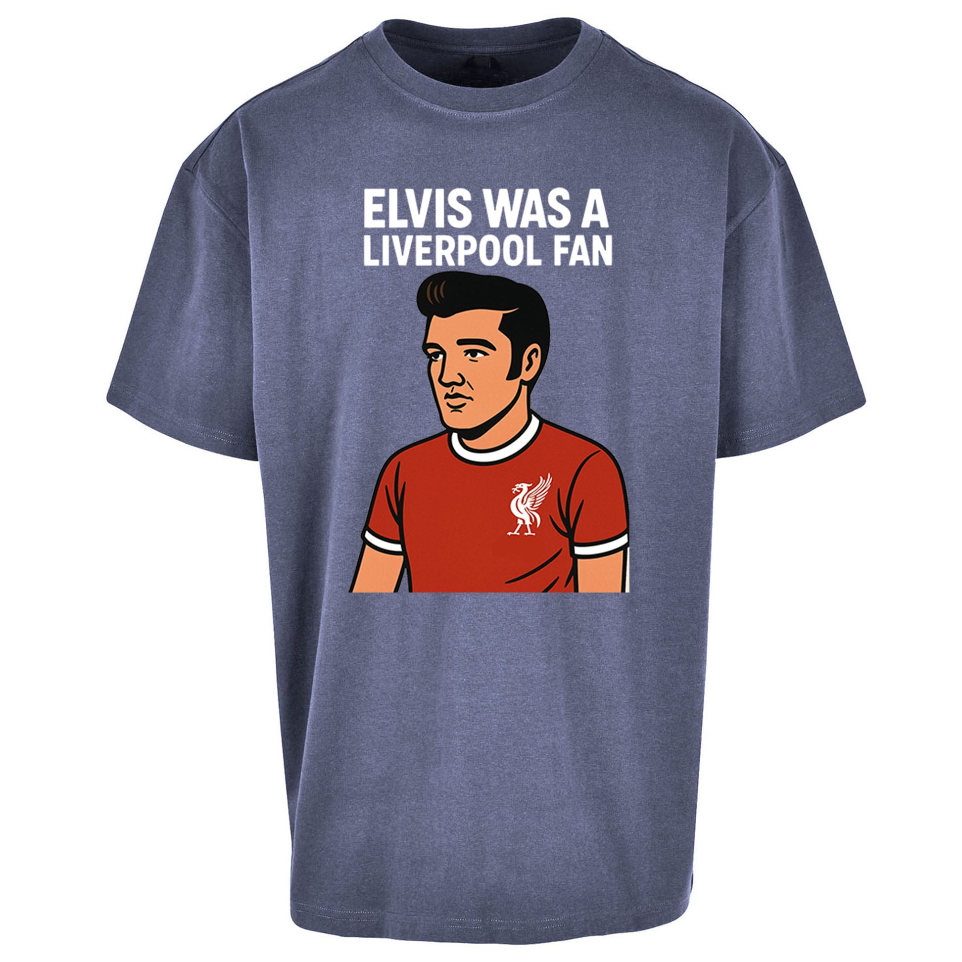 Elvis Presley Liverpool Football Oversized T Shirt