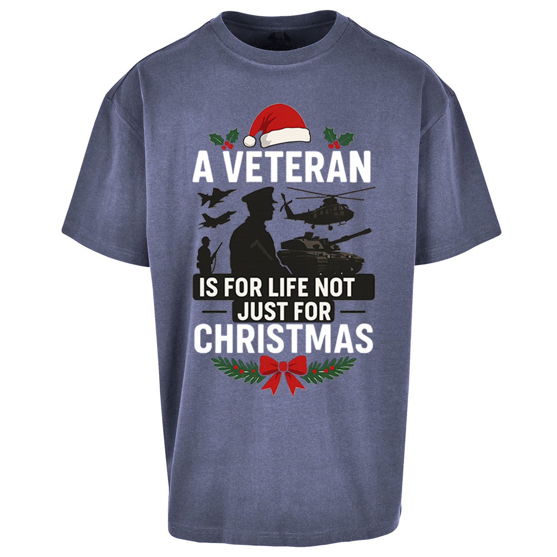 Veteran Christmas Oversized T Shirt