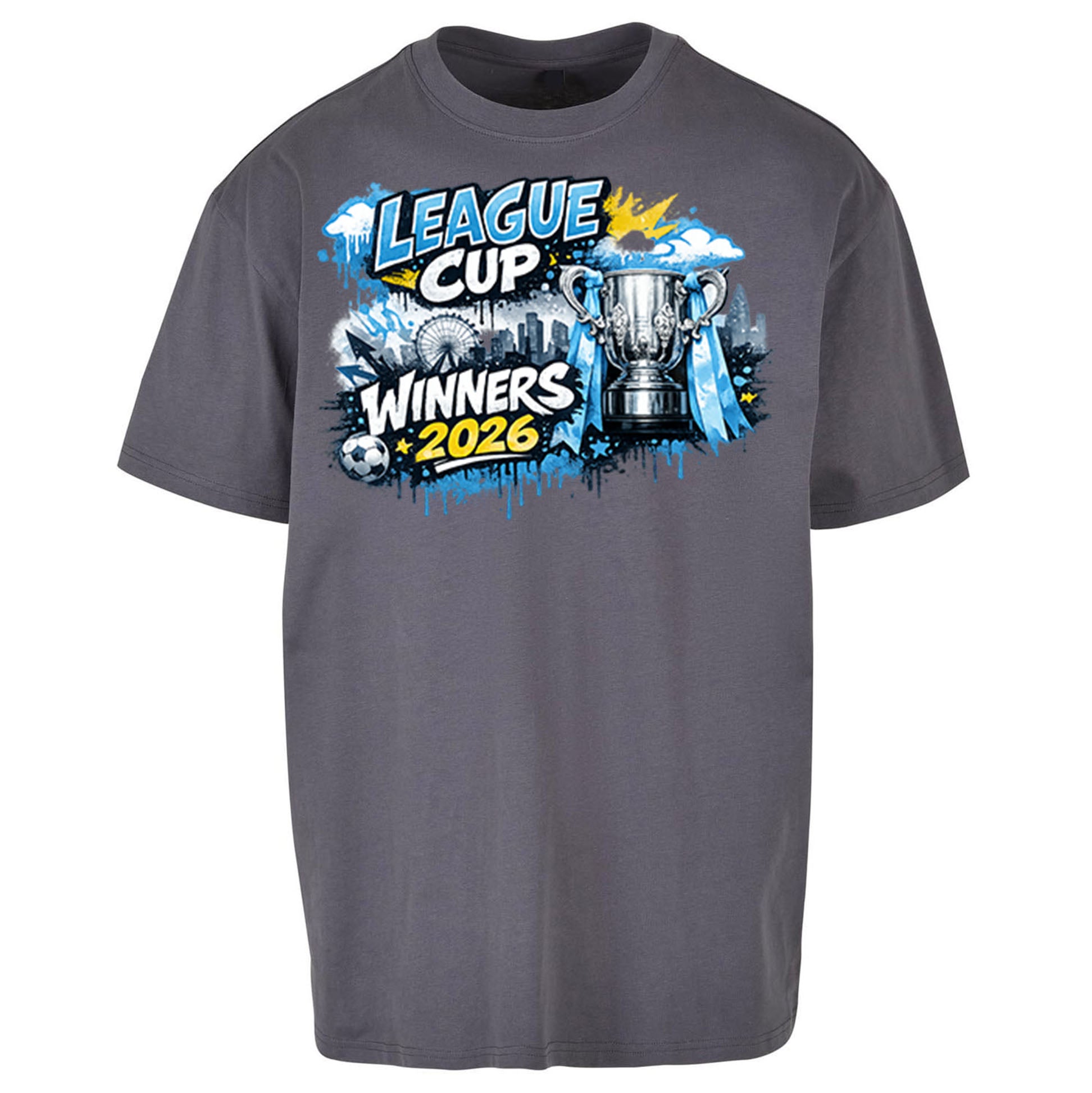 Man City League Cup Winners 2026 Oversized T Shirt