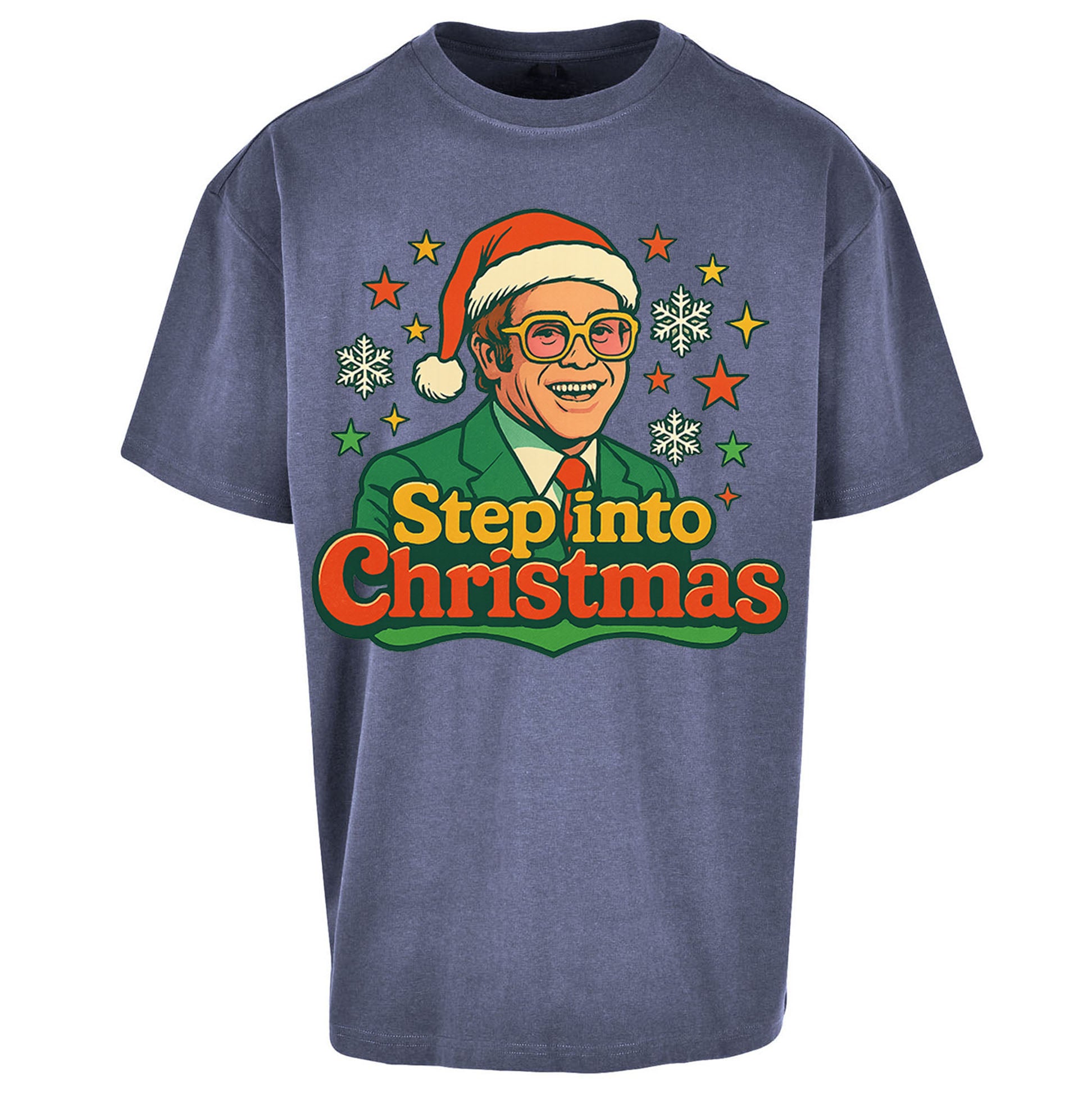 Elton John Christmas Oversized T Shirt