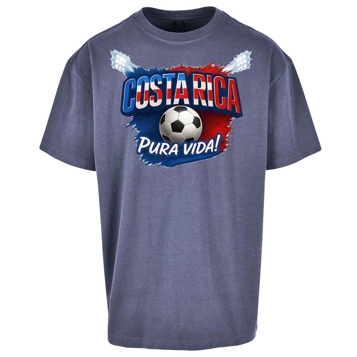 Costa Rica Retro World Cup Oversized T Shirt