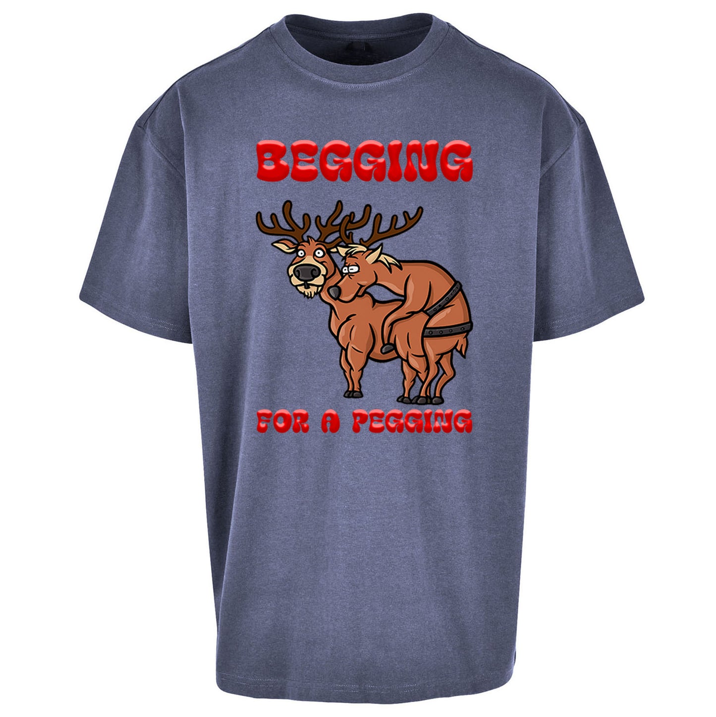 Deer Christmas Oversized T Shirt