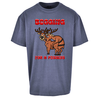 Deer Christmas Oversized T Shirt