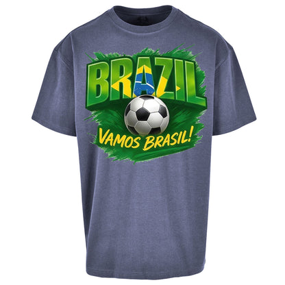 Brazil Retro Football Oversized T Shirt