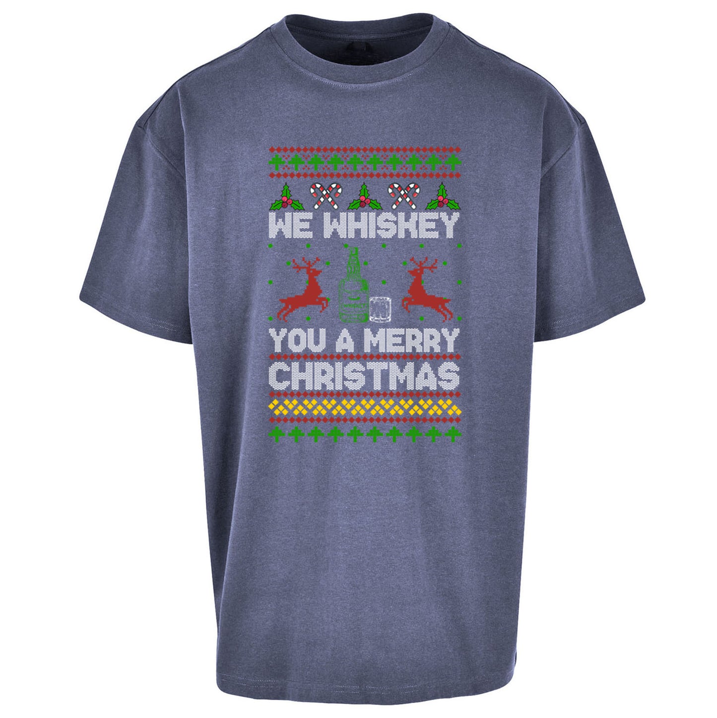 whisky Christmas Oversized T Shirt
