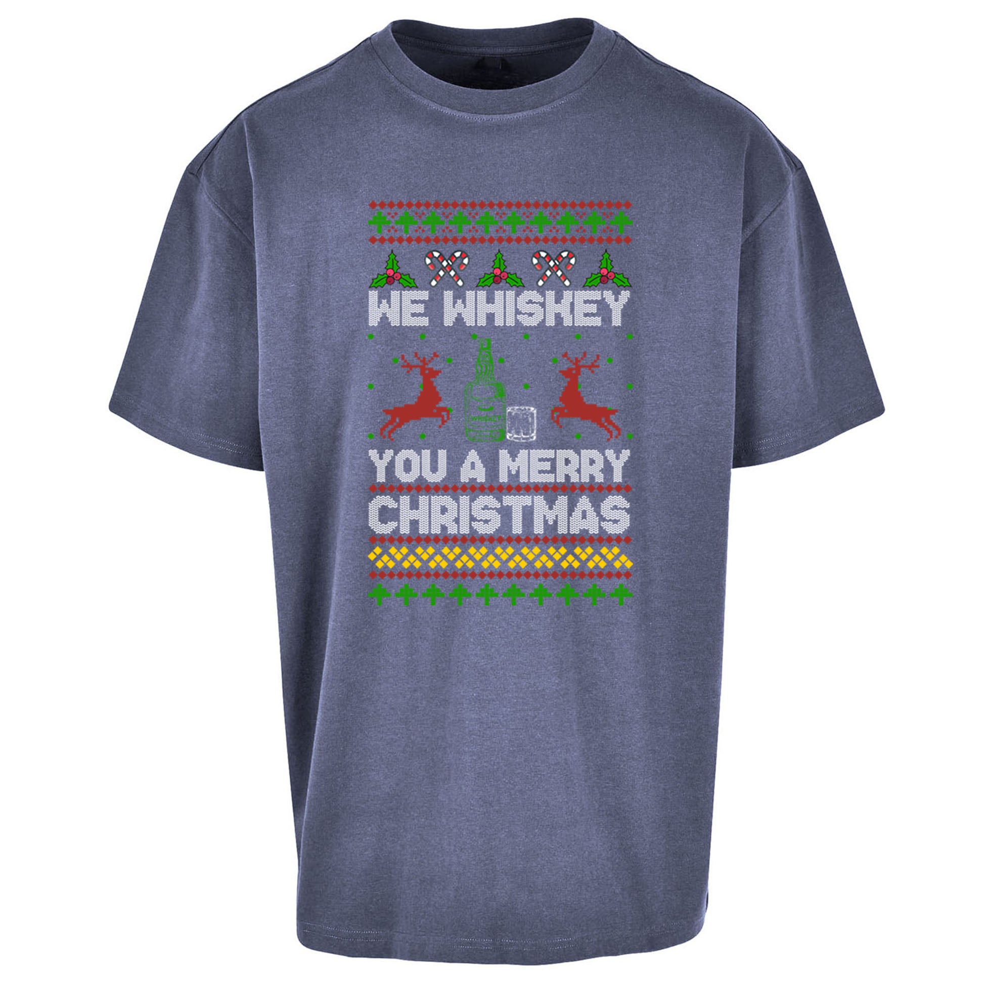 whisky Christmas Oversized T Shirt