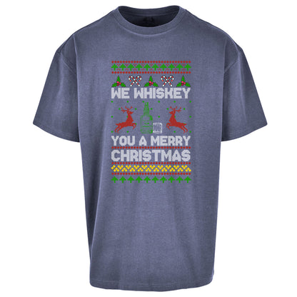 whisky Christmas Oversized T Shirt