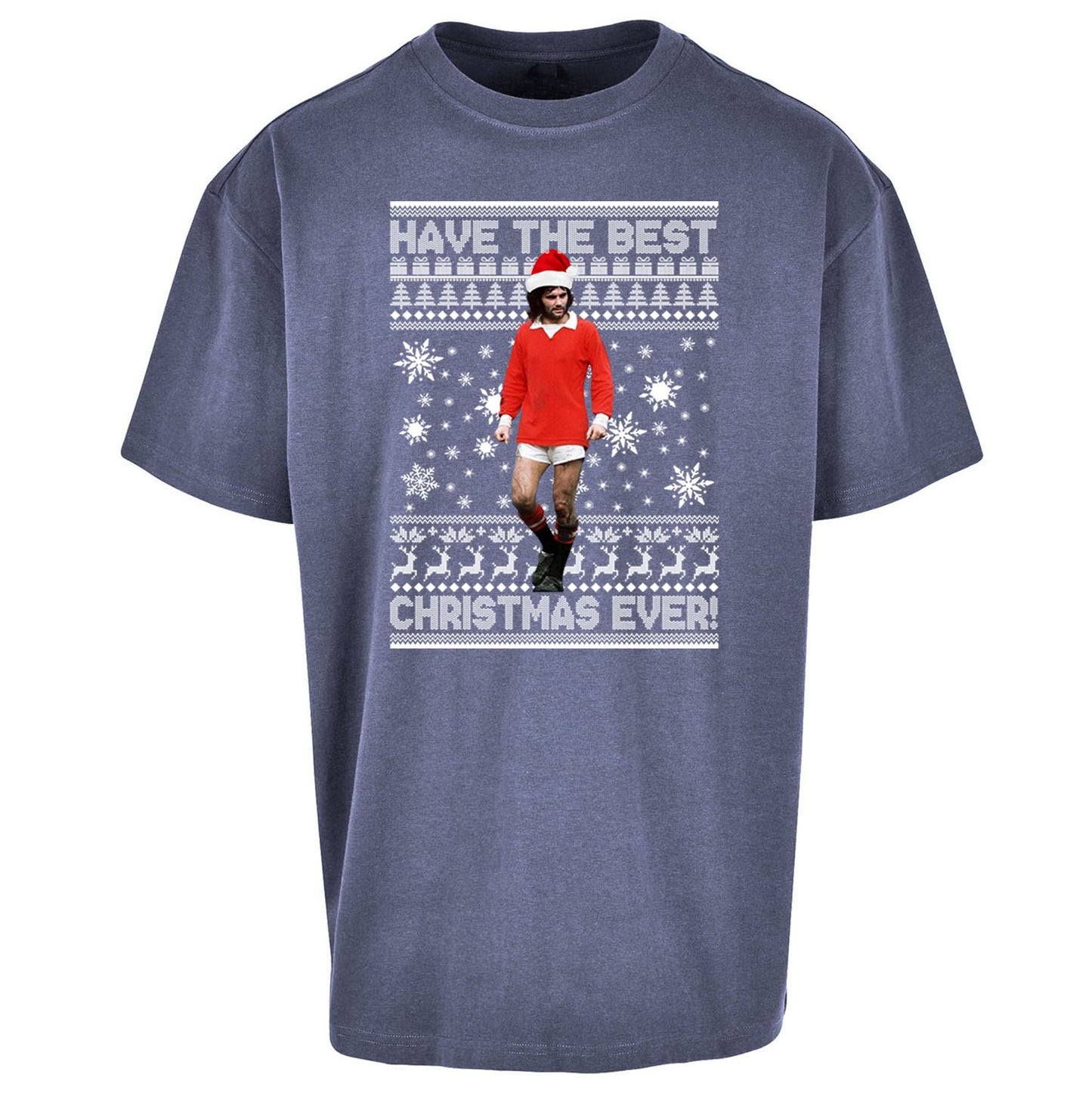 Christmas George Best Oversized T Shirt