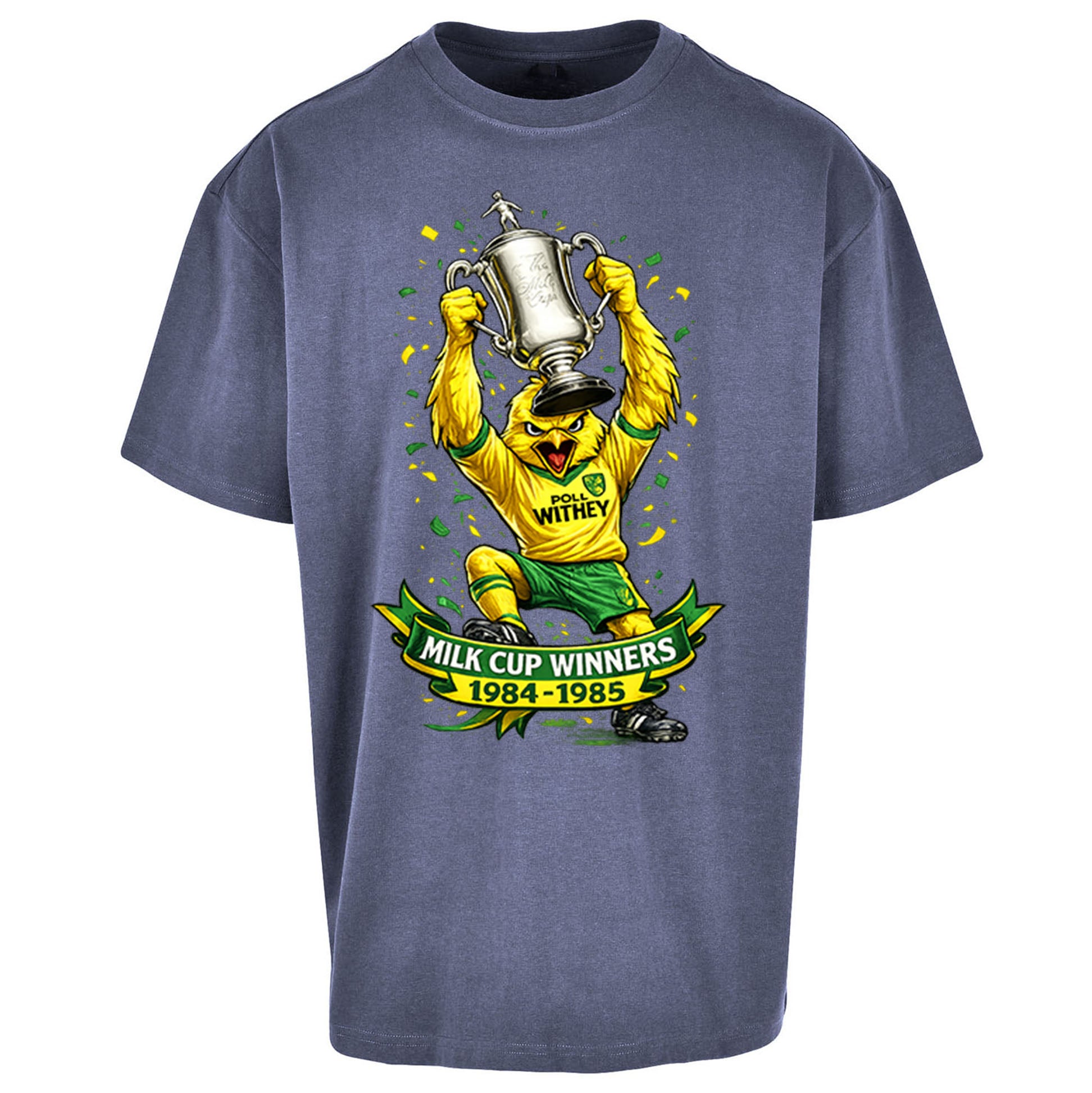 Norwich City Milk Cup Winners Oversized T Shirt