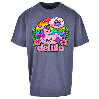 Delulu Unicorn Oversized T Shirt