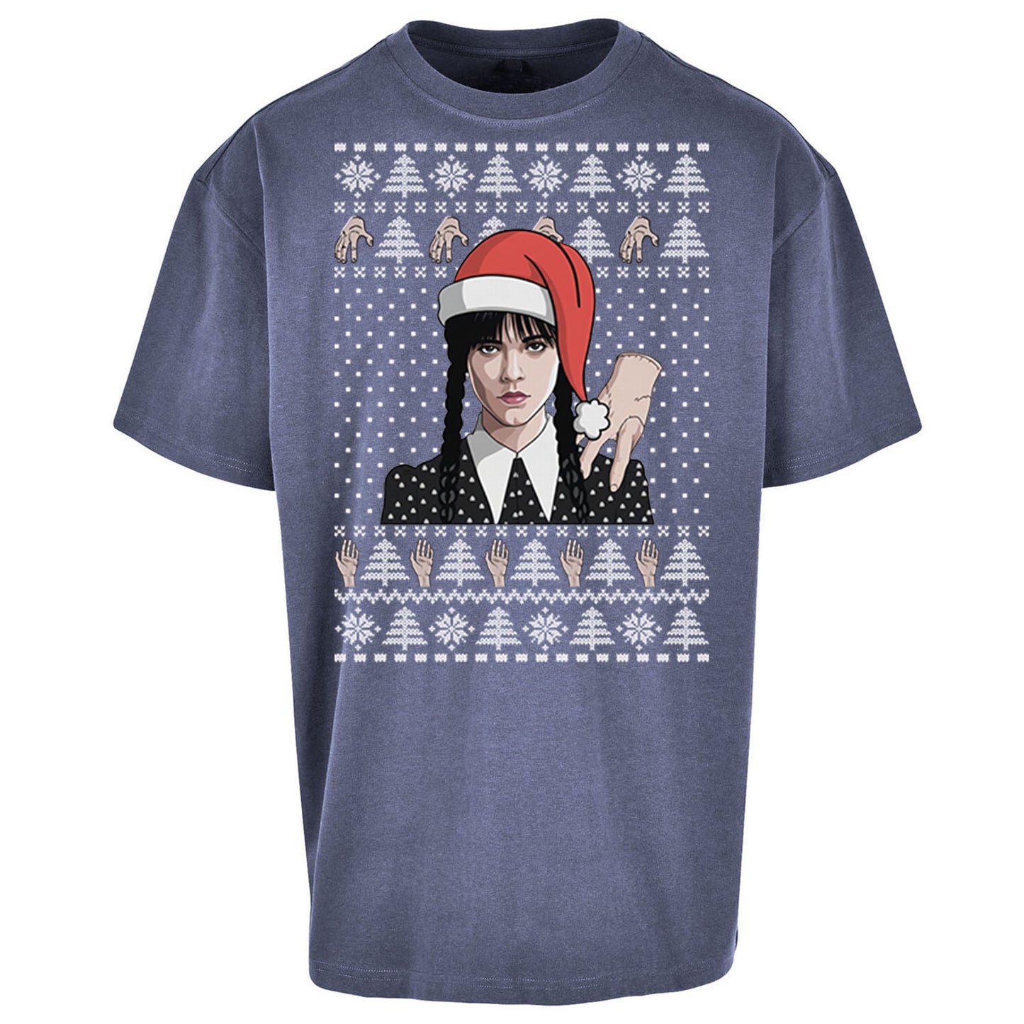 Wedensday Christmas Oversized T Shirt