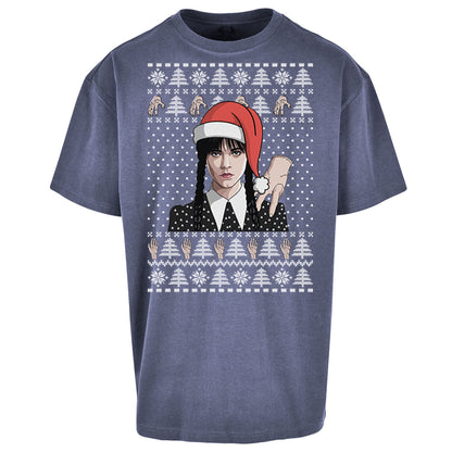 Wedensday Christmas Oversized T Shirt