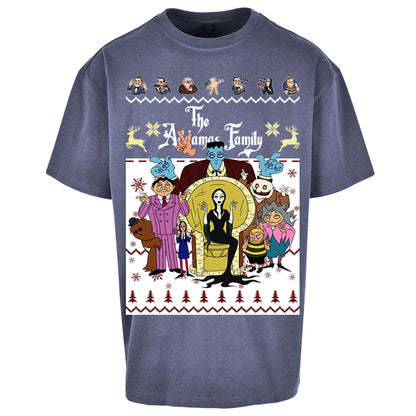 Scary Addams Christmas Oversized T Shirt