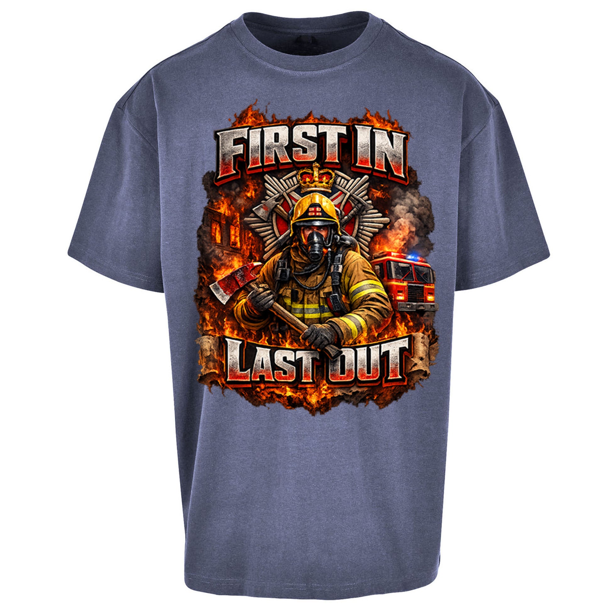 Firefighter First in Last Out Oversized T Shirt