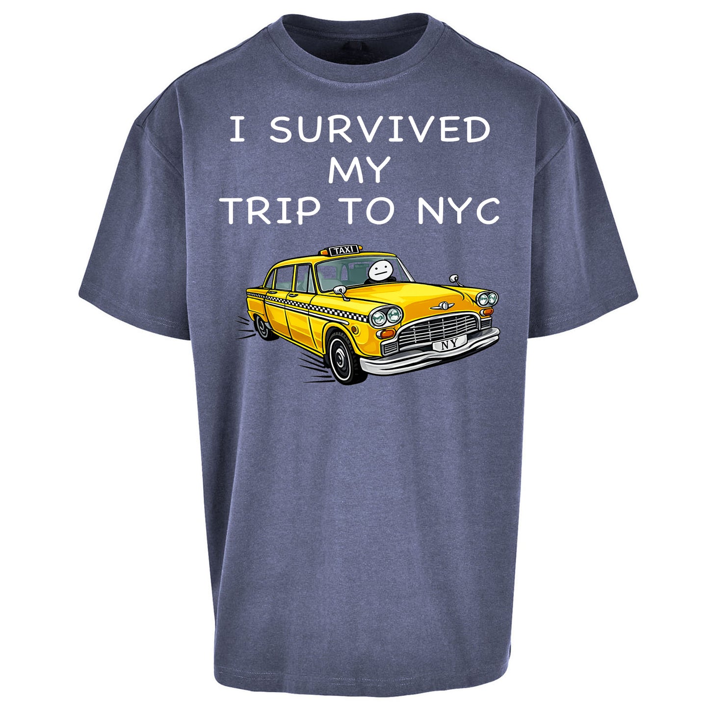I Survived My Trip To NYC Yellow Taxi Oversized Tee