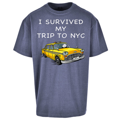 I Survived My Trip To NYC Yellow Taxi Oversized Tee