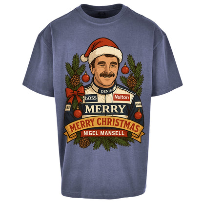 Nigel Mansell Christmas Oversized T Shirt