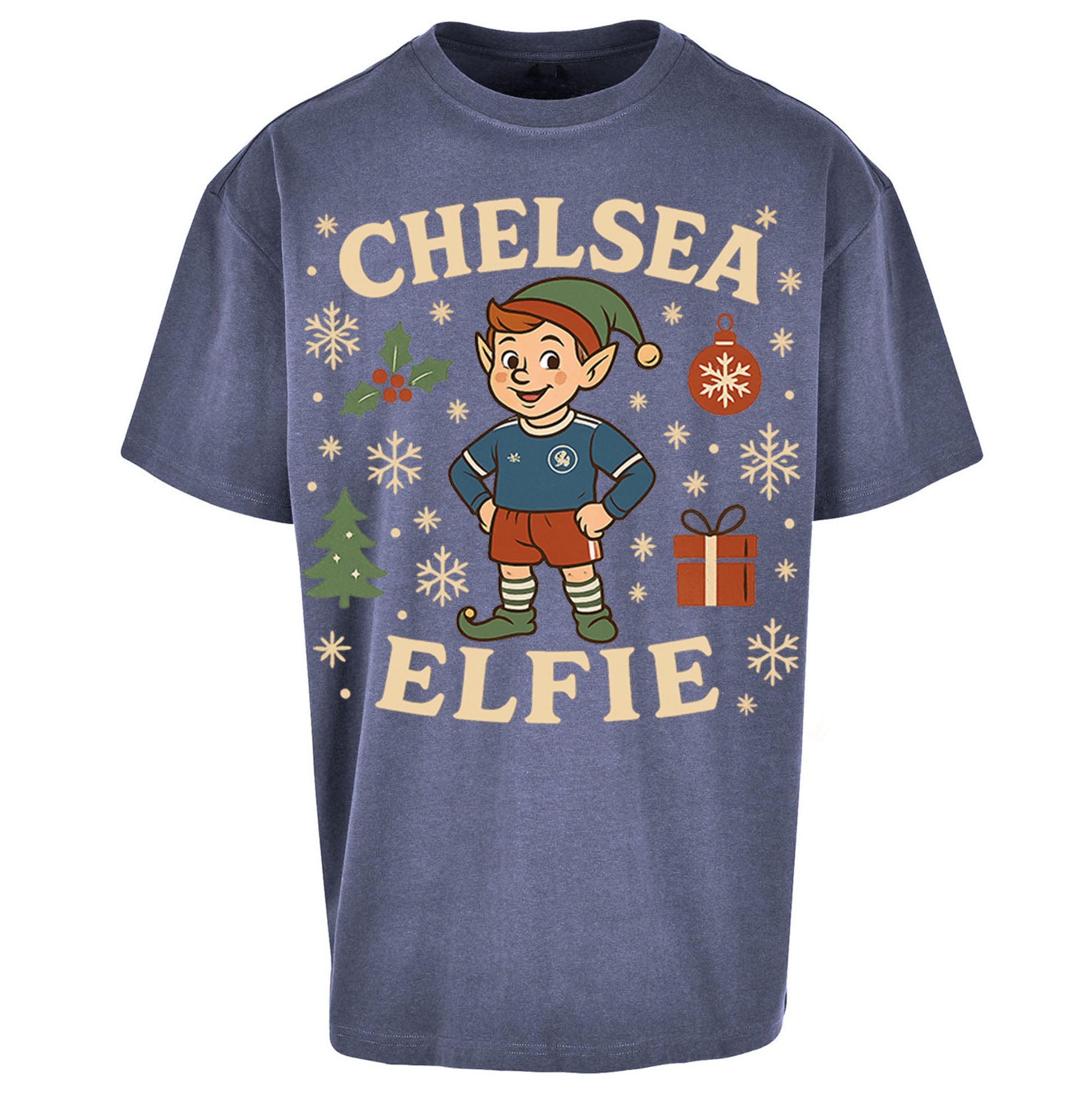 Chelsea FC Christmas Oversized T Shirt