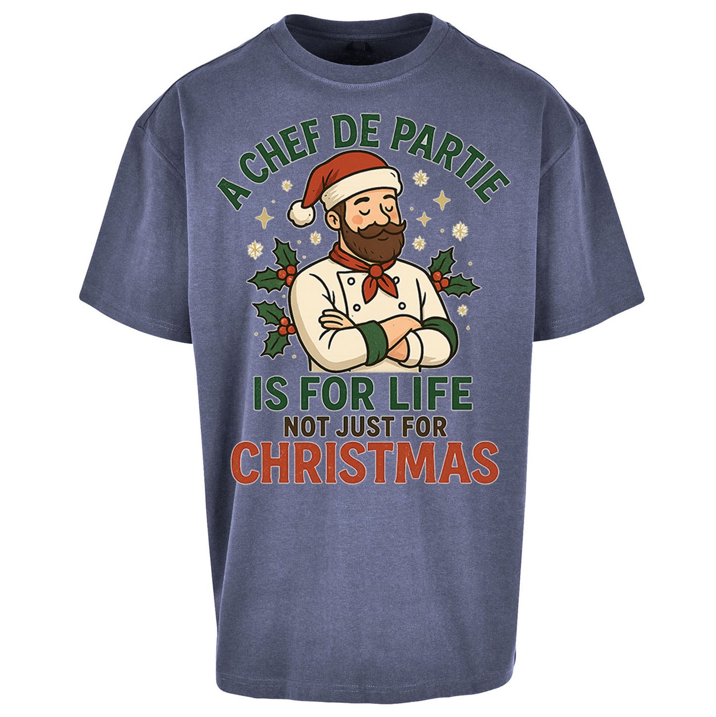 Chef De Partie Christmas Oversized T Shirt
