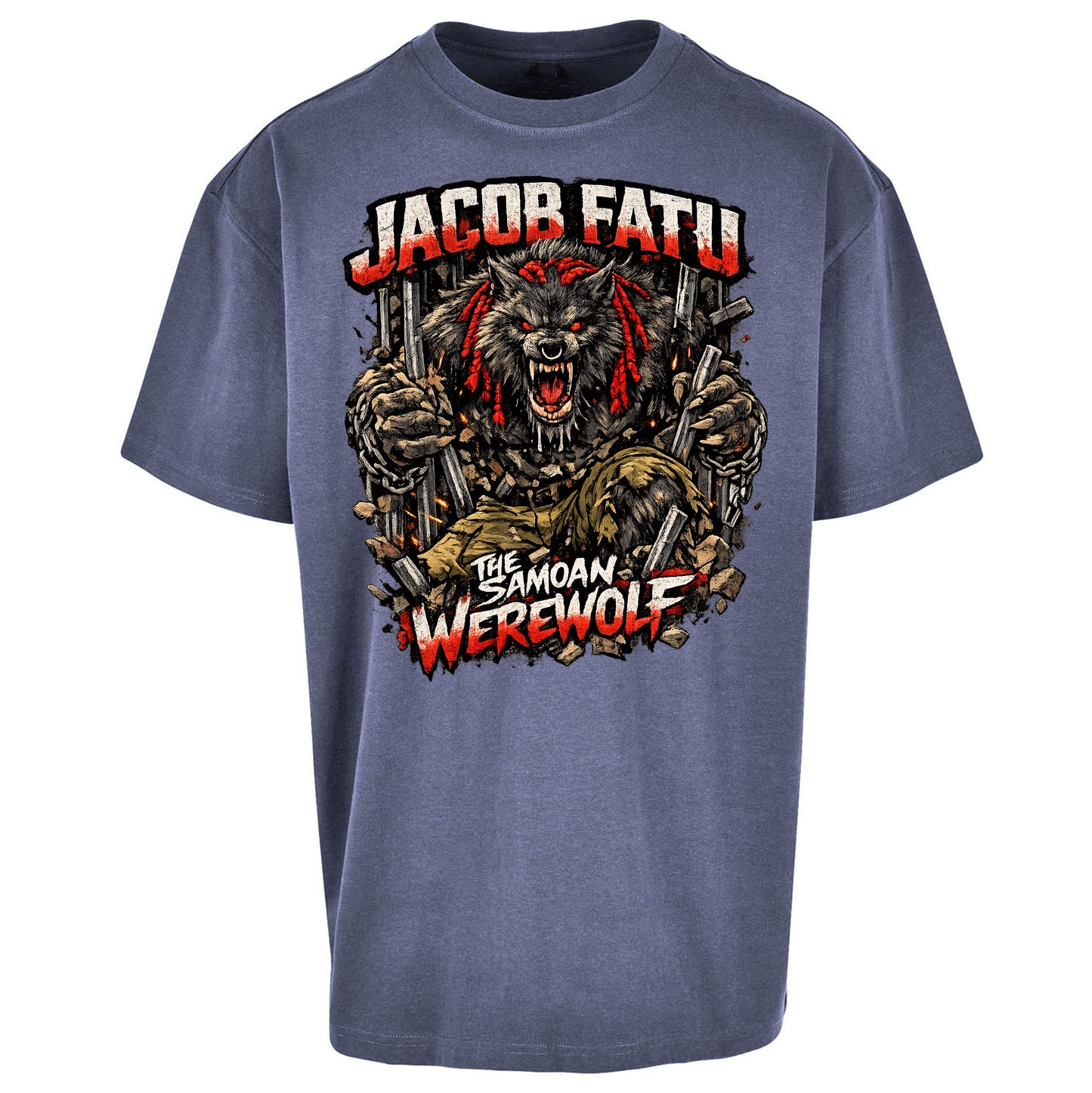 Jacob Fatu The Samoan Werewolf - Oversized T Shirt