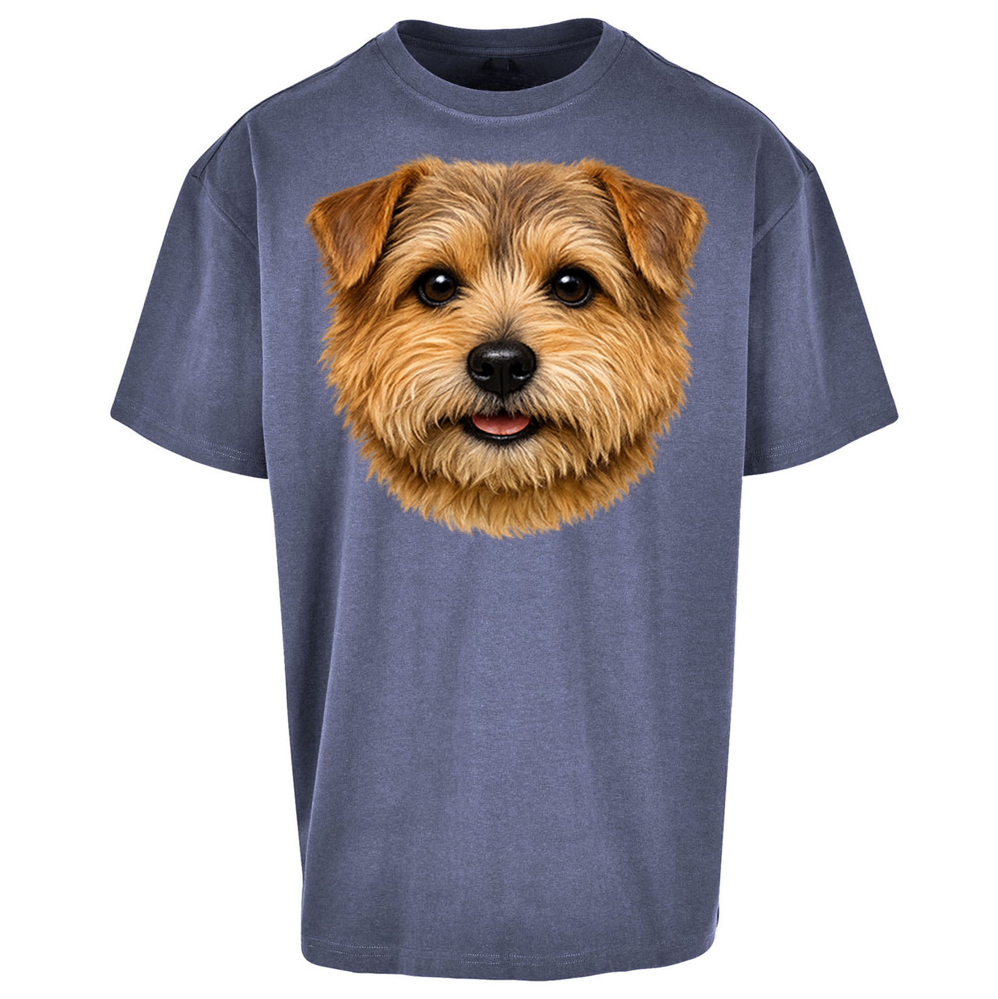 Norfolk Terrier Dog Face Oversized T Shirt