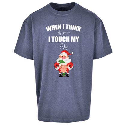 Santa Elf Christmas Oversized T Shirt
