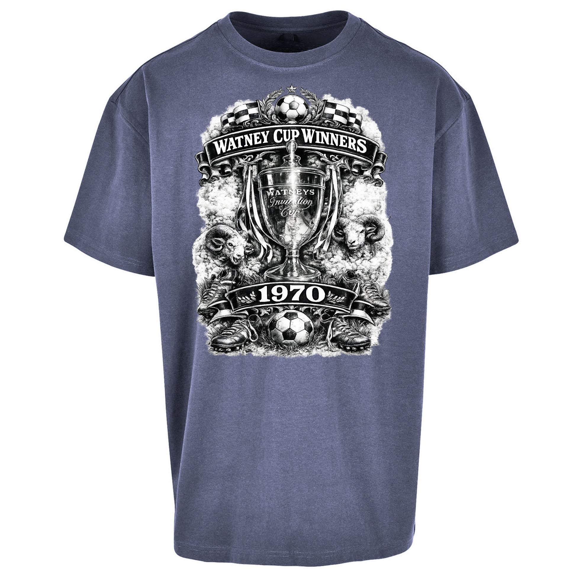 Retro Derby Watney Cup Winners 1970 Oversized T Shirt
