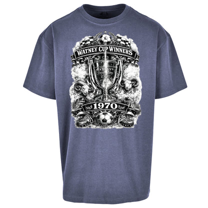 Retro Derby Watney Cup Winners 1970 Oversized T Shirt