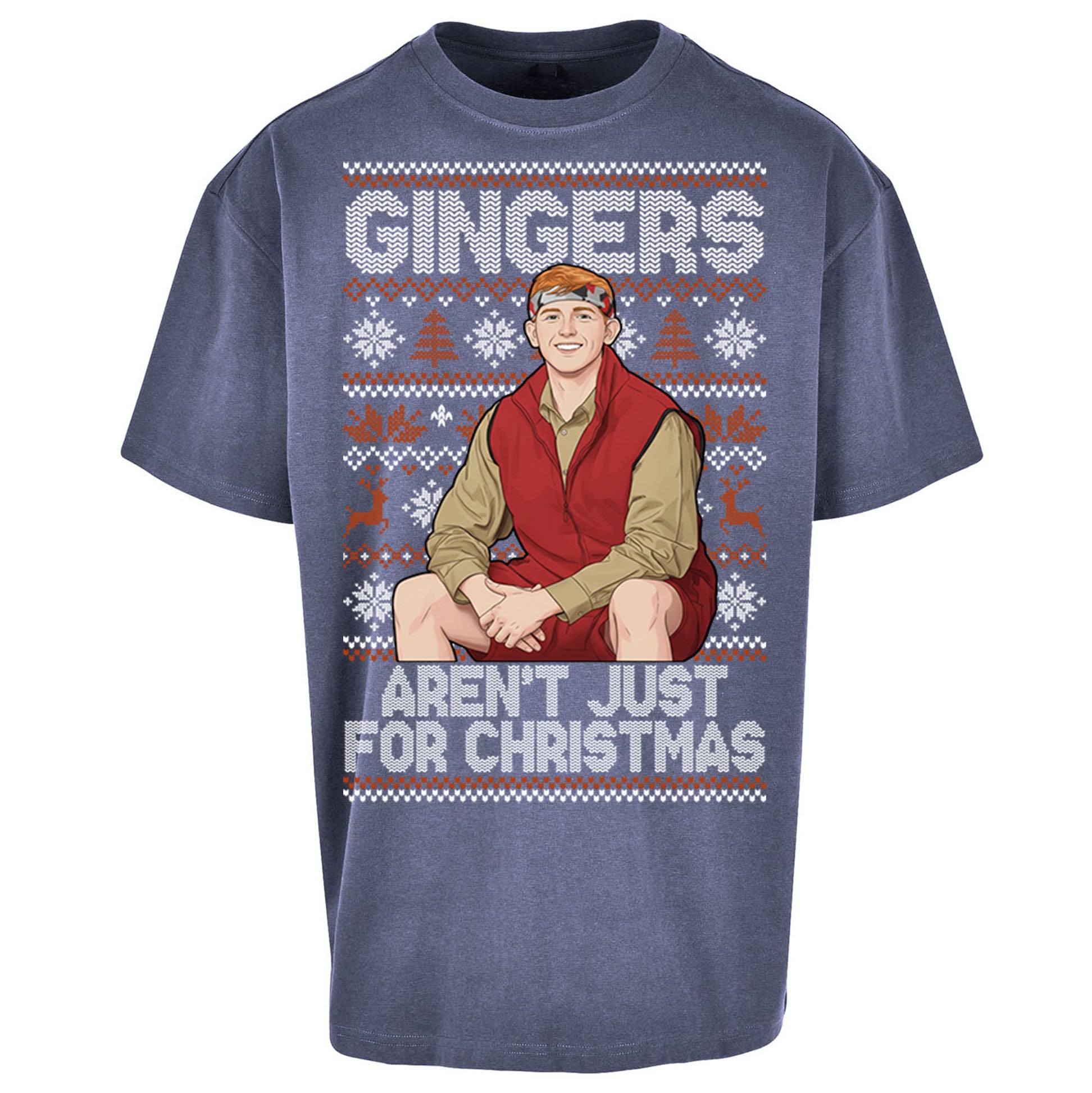 Angry Ginge Xmas Oversized T Shirt