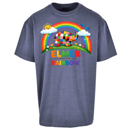 Elmer And The Rainbow Oversized T Shirt 