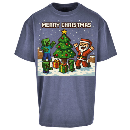 Minecraft Christmas Oversized T Shirt